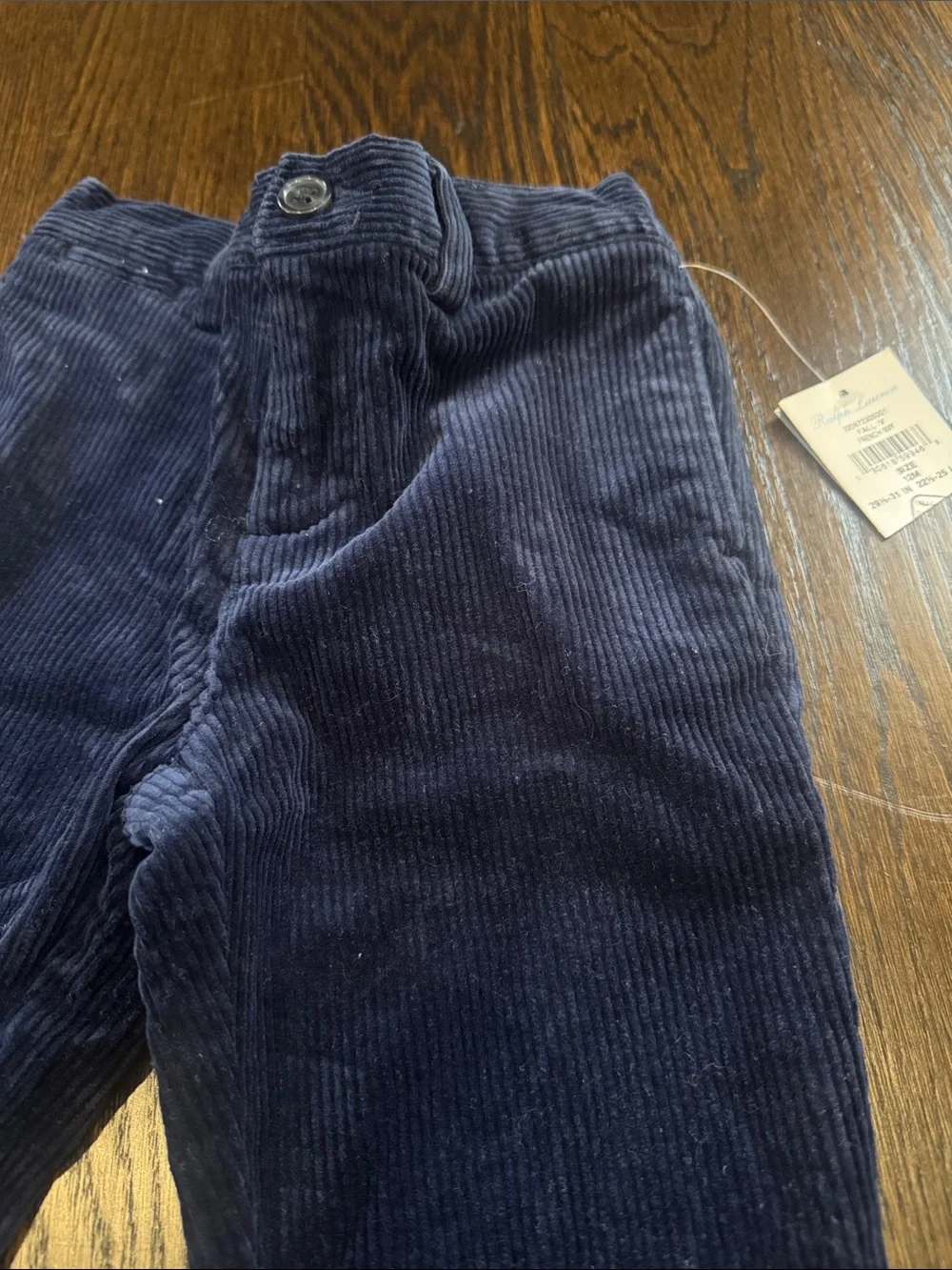 Boys polo Ralph Lauren Corduroy pants nwt blue